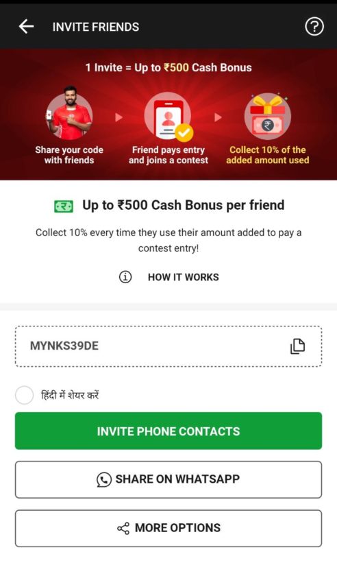 Dream11 Referral Program